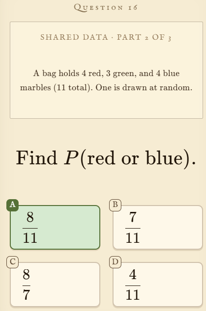 A probability question in Lemma